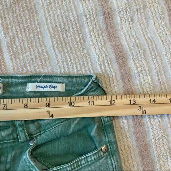 Wild Blue Forrest Green Straight Crop Jeans (0) - Picture 10 of 11